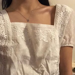 Square neck crop blouse